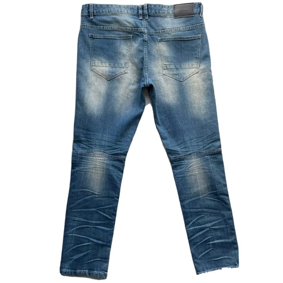 Decibel Slim & Repair Skinny Blue Denim Jeans 36x32 Med Wash Stretch Mid Rise - Picture 2 of 10